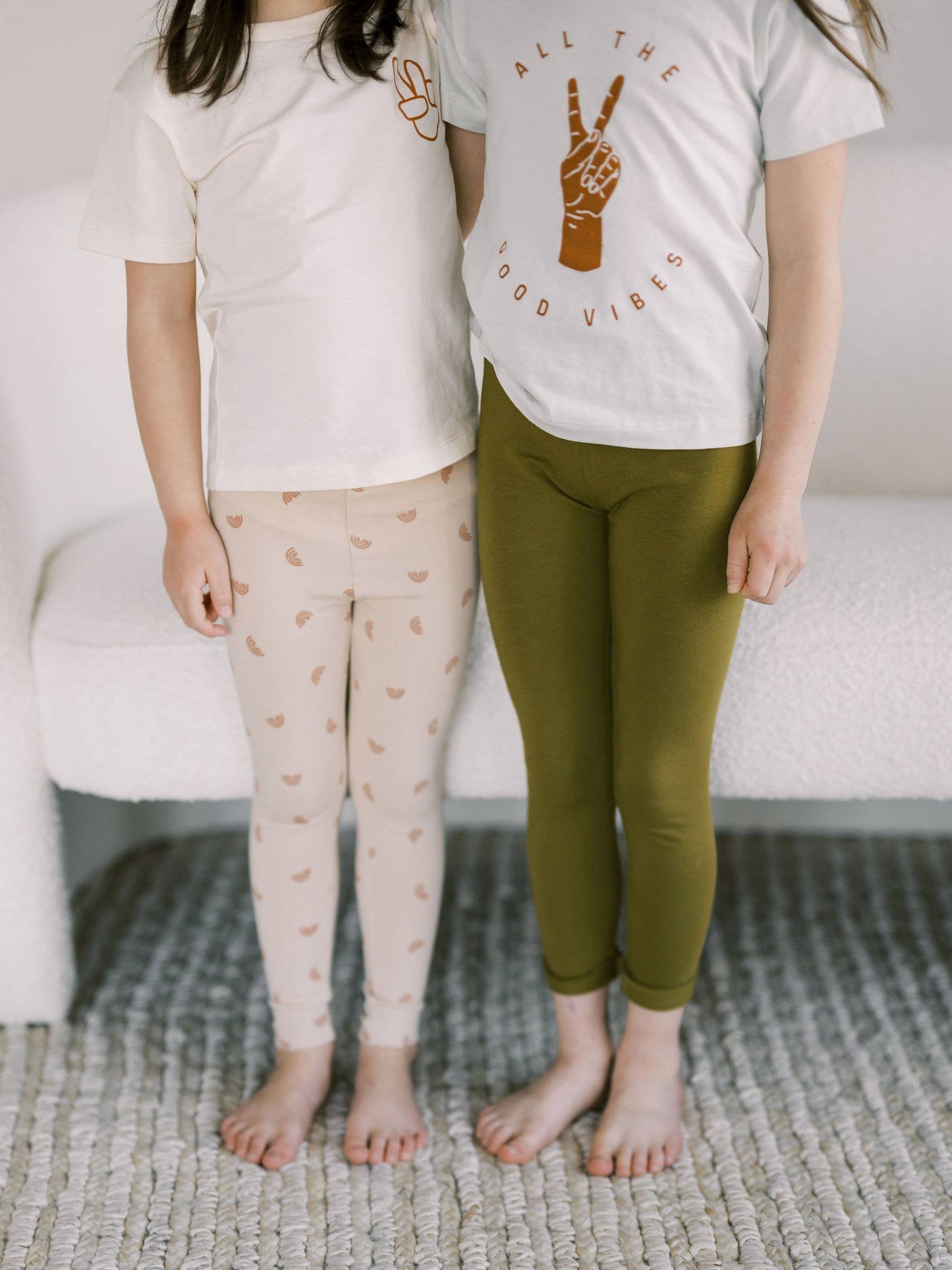 Organic Green Leggings for Toddler & Kids