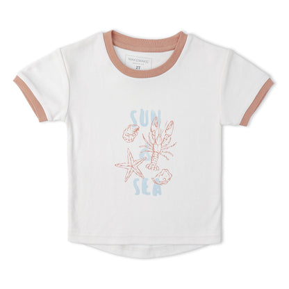 Organic Graphic Tee & Shorts Set - Beach Day