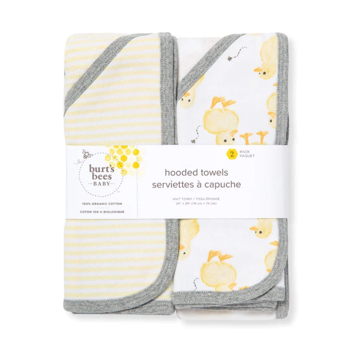 2 Pack Organic Cotton Hooded Towels Set - Little Ducks