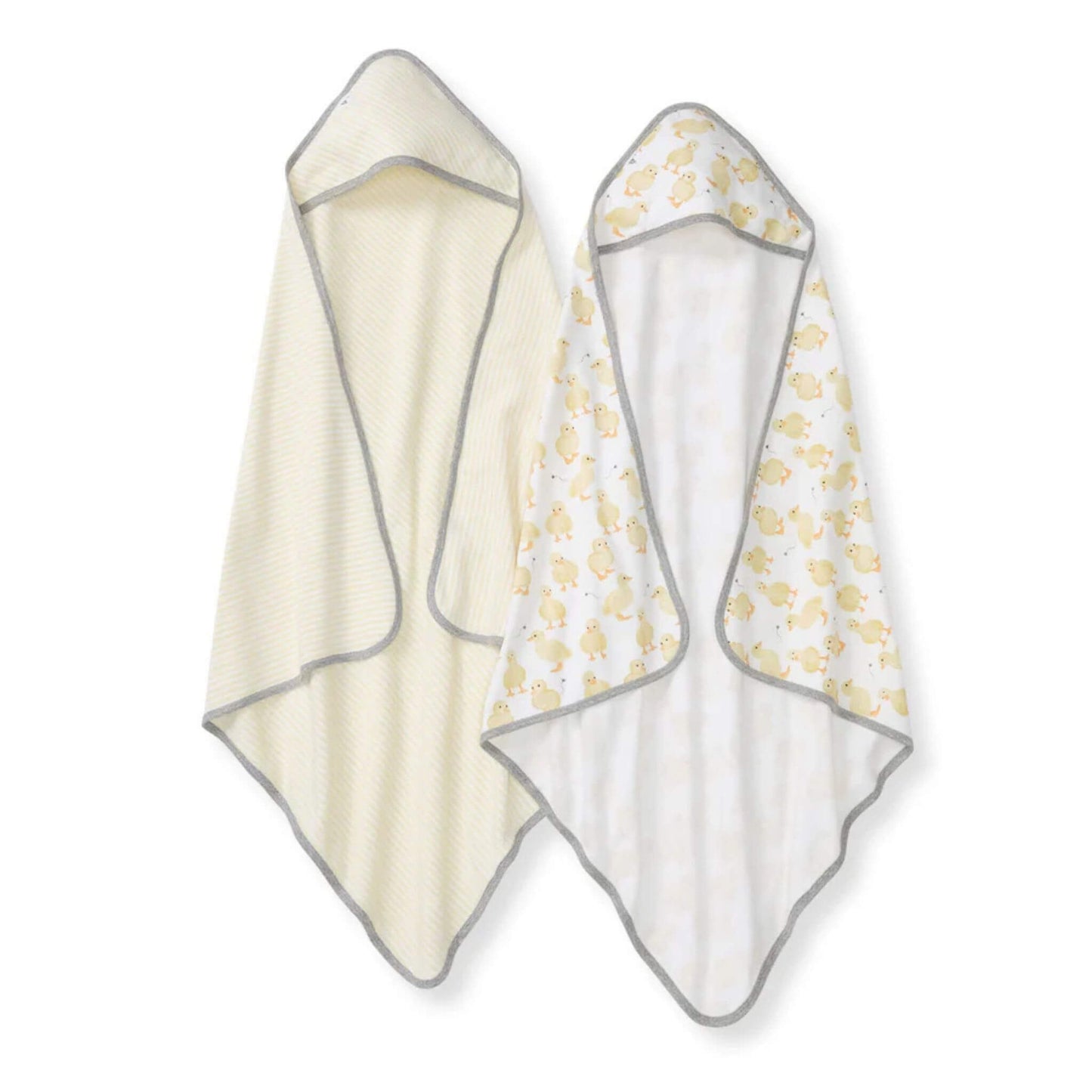 2 Pack Organic Cotton Hooded Towels Set - Little Ducks