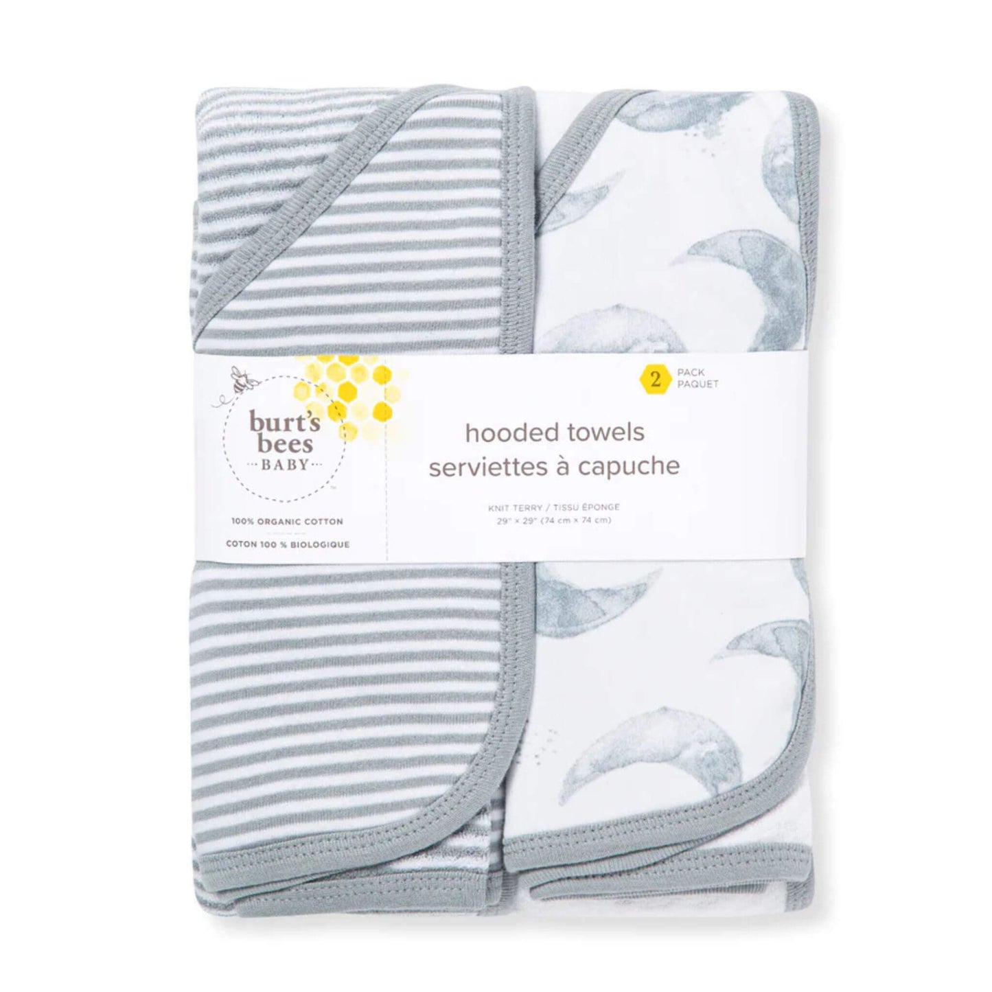 2 Pack Organic Knit Terry Towel Set - Hello Moon