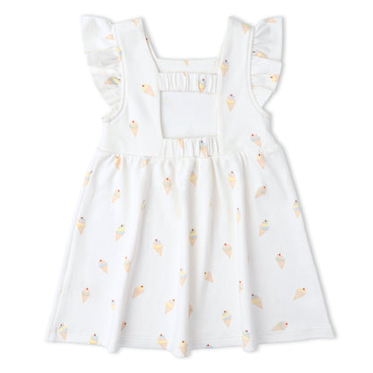 Organic Cutout Back Dress - Ice Cream