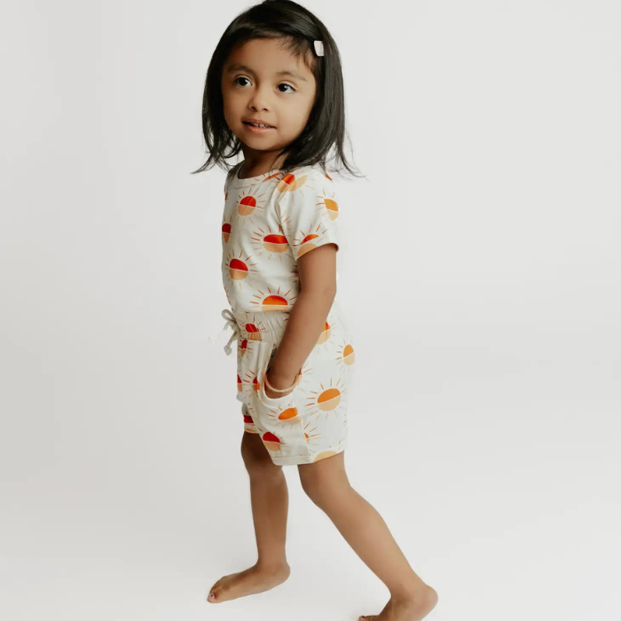 Organic Toddler Outfit / Tee & Short Set - Mama's Sunshine