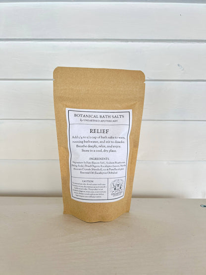 Relief - Menthol Eucalyptus Bath Salts for Cold and Flu