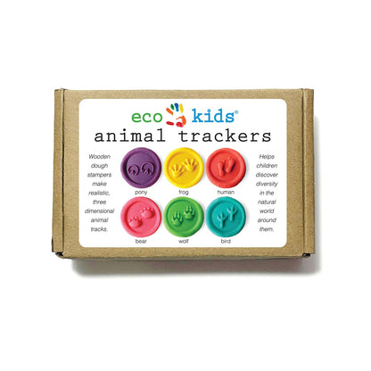 Animal Trackers - Wooden Dough Stampers - 6ct