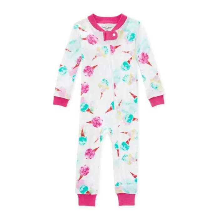Organic Baby Pajama Romper - Cotton Candy Dreams