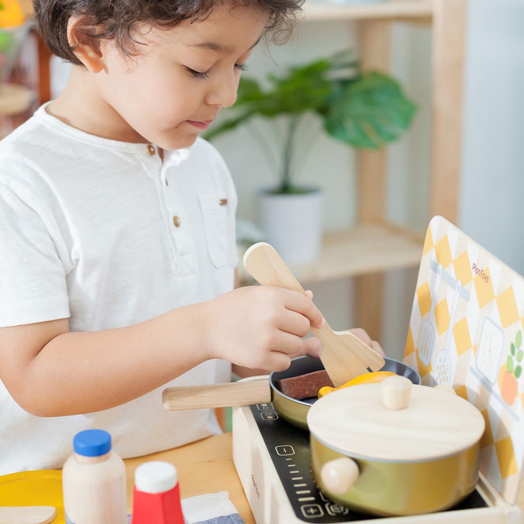 Wooden Toy Cooking Utensils Set