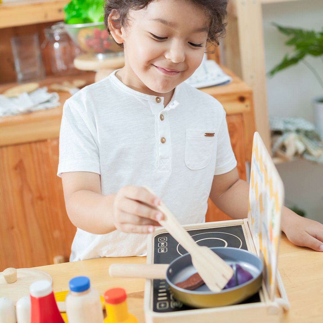 Wooden Toy Cooking Utensils Set