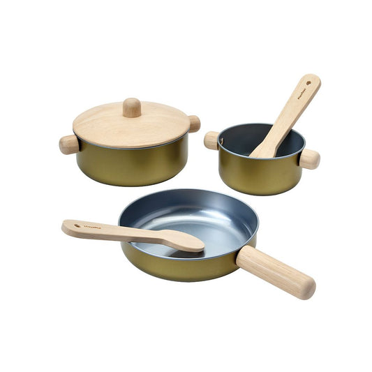 Wooden Toy Cooking Utensils Set