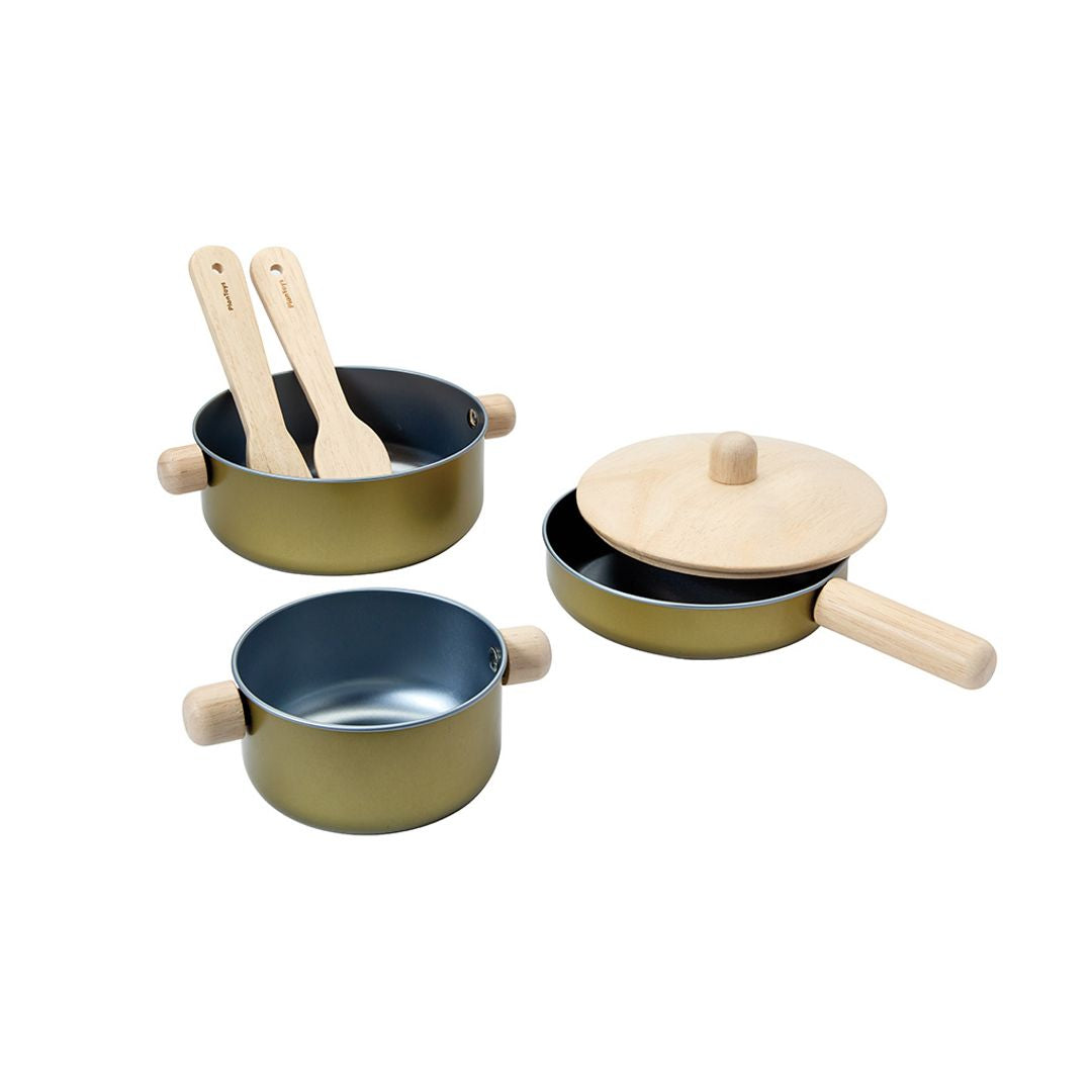 Wooden Toy Cooking Utensils Set