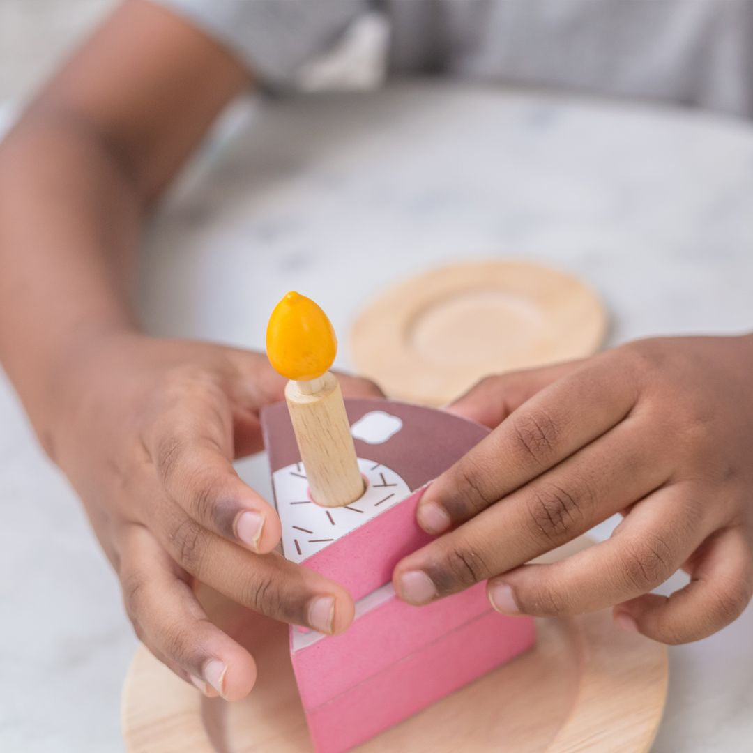 Wooden Birthday Cake Set