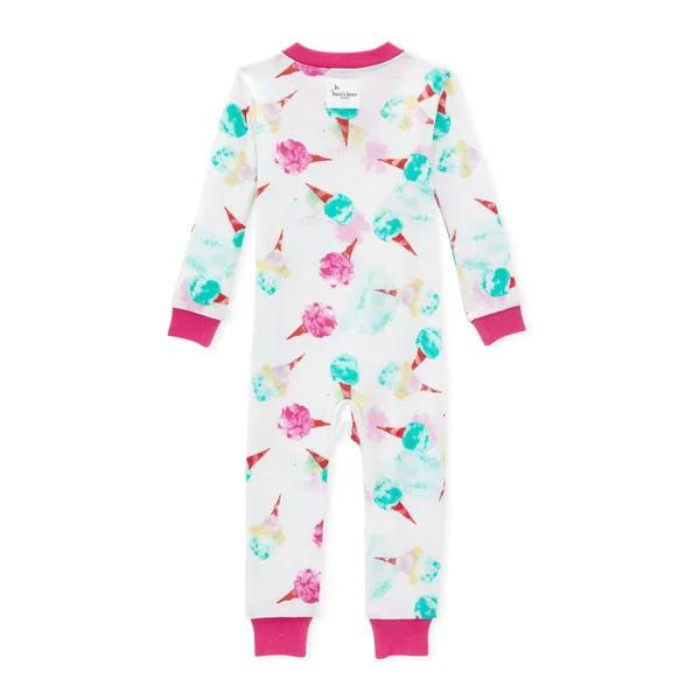 Organic Baby Pajama Romper - Cotton Candy Dreams