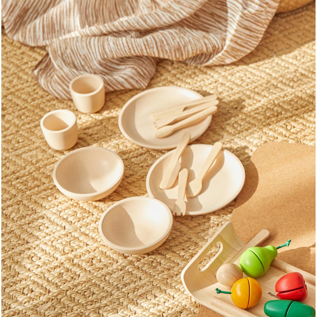 Wooden Toy Tableware Set