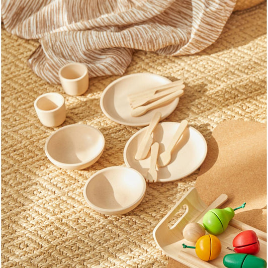 Wooden Toy Tableware Set