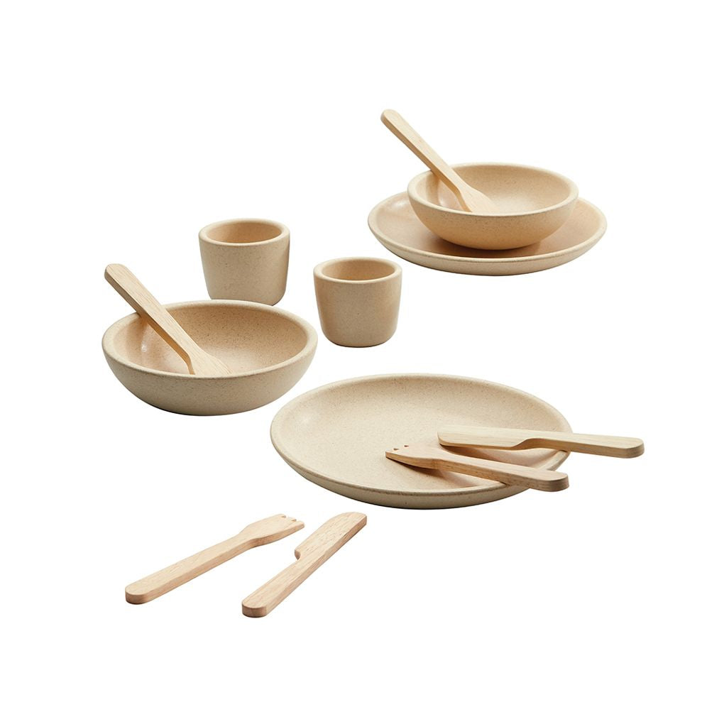 Wooden Toy Tableware Set