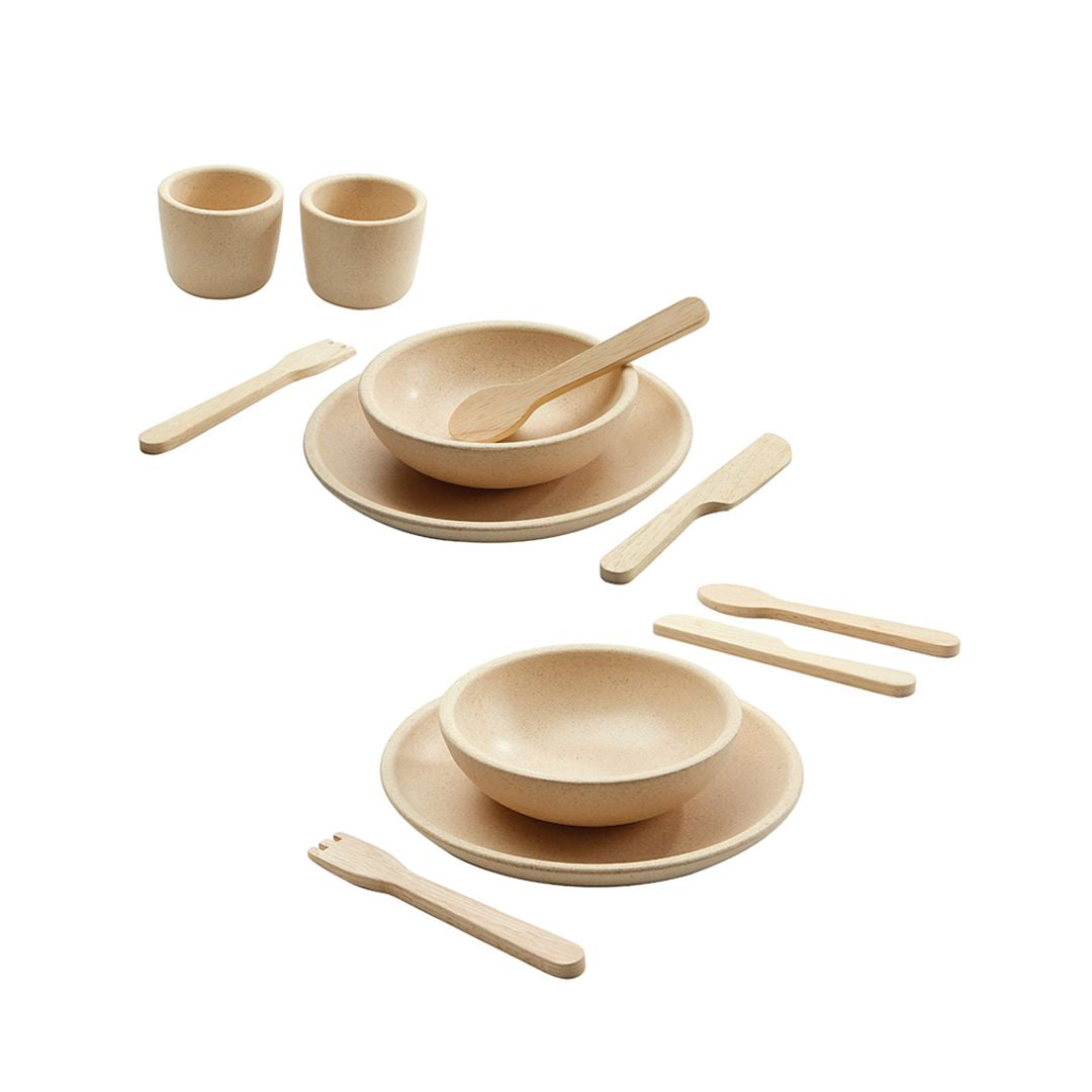 Wooden Toy Tableware Set