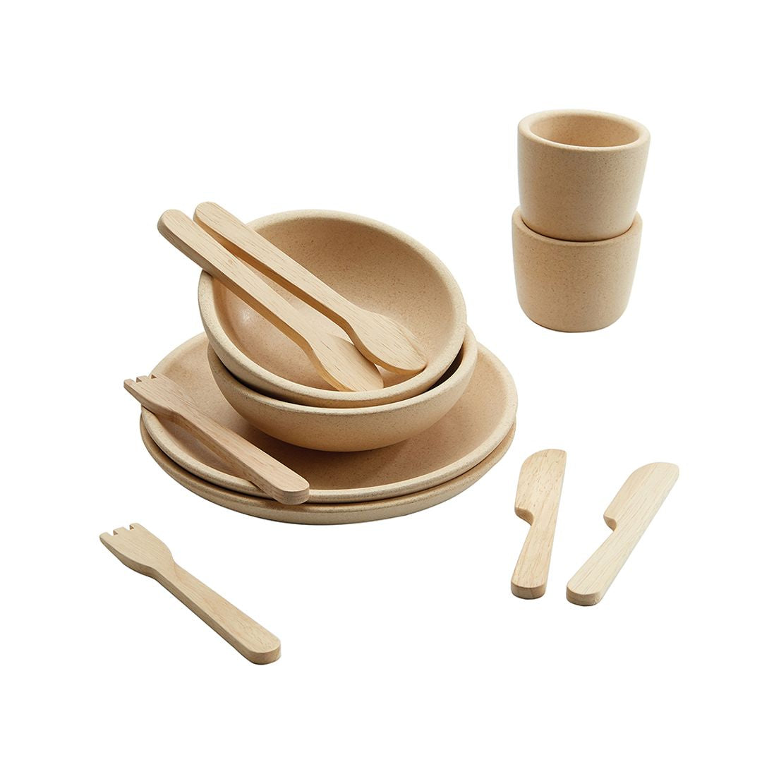 Wooden Toy Tableware Set