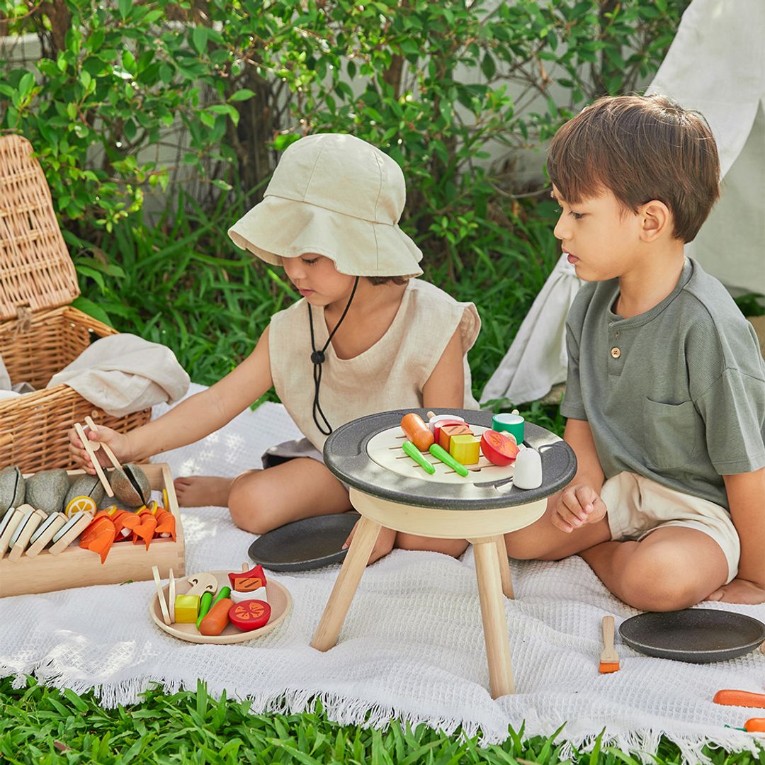 Wooden Toy BBQ Playset