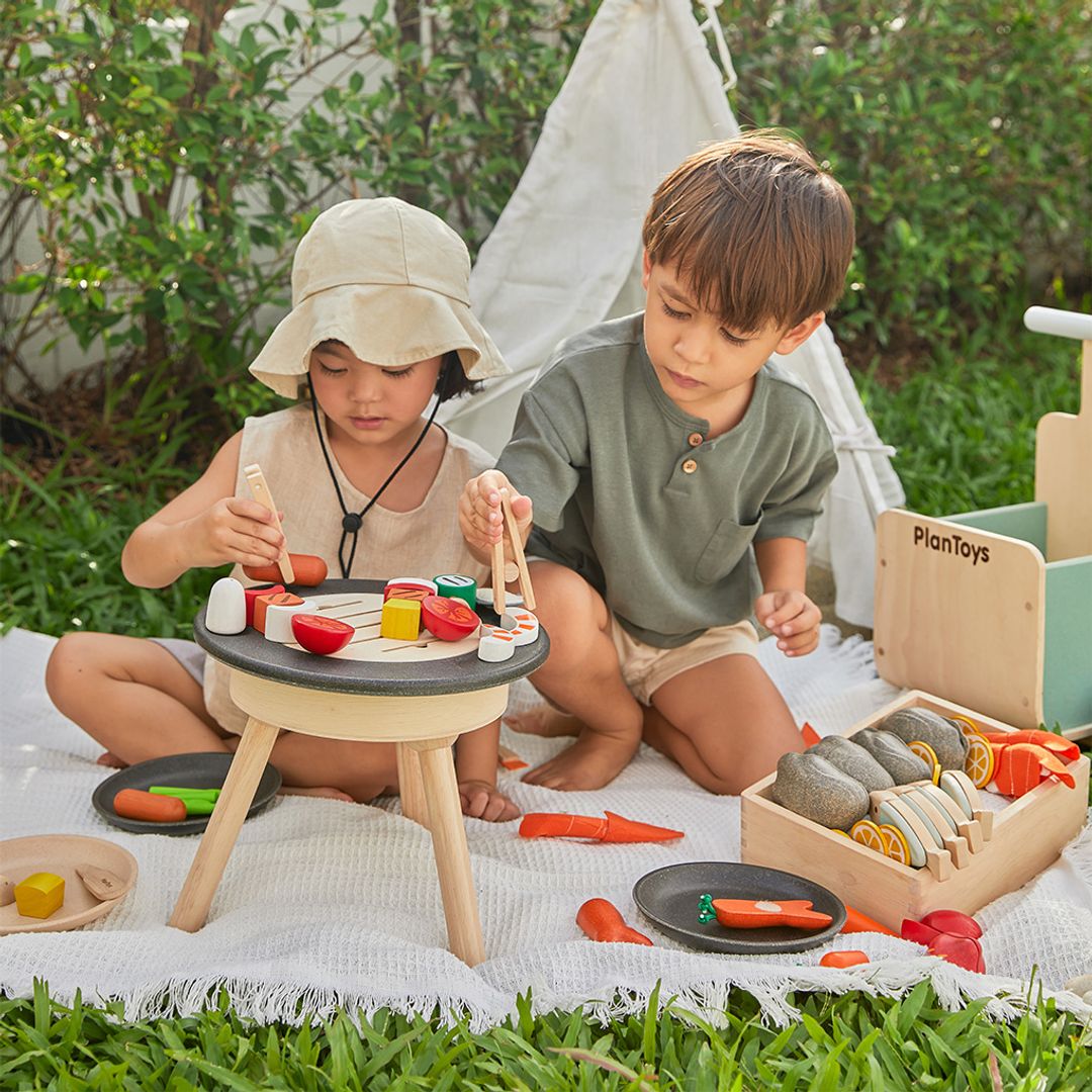 Wooden Toy BBQ Playset