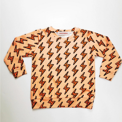 Organic Baby / Toddler Lightweight Sweater - Leopard Lightning Bolts