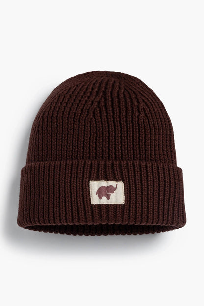 Organic Kids Chunky Knit Cap - Chocolate Brown