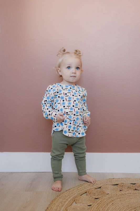 Baby & Toddler Organic Peplum Top  - Wild Flower