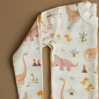Rose Dino Family Organic Cotton Pajamas