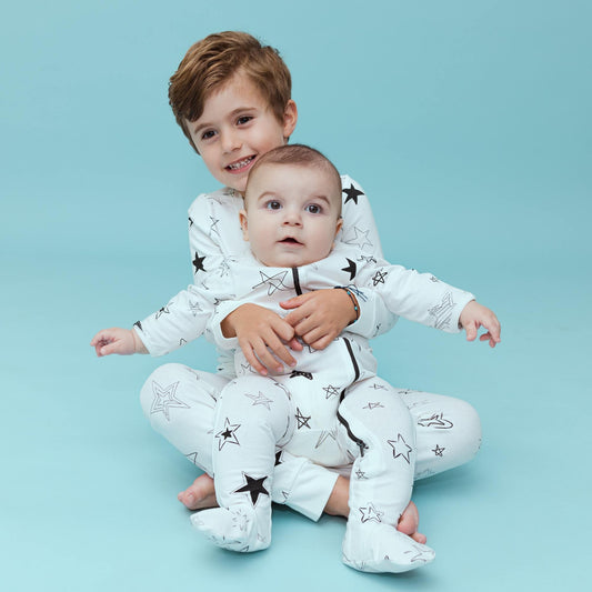 Organic Footed Baby Sleeper - Stars