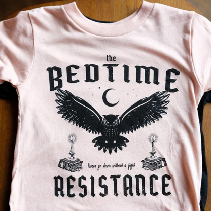 Toddler Graphic Tee Shirt - Bedtime Resistance / Pink