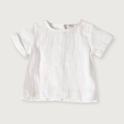 Organic Baby Romper & Shirt Set - Navy Gingham