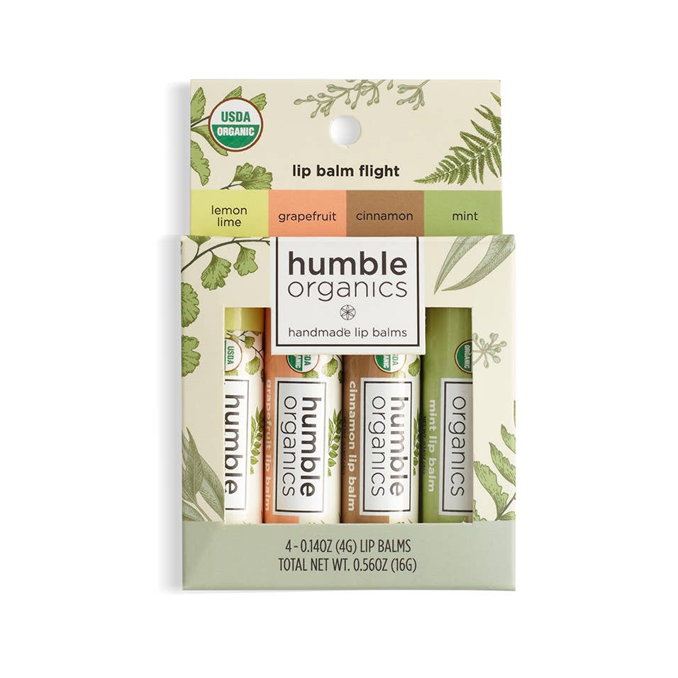 Organic Lip Balm Flight – Multipack of Four Scents