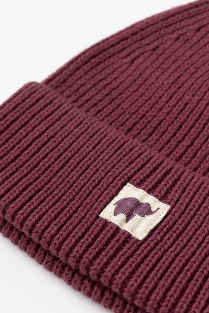 Organic Kids Chunky Knit Cap - Plum Purple