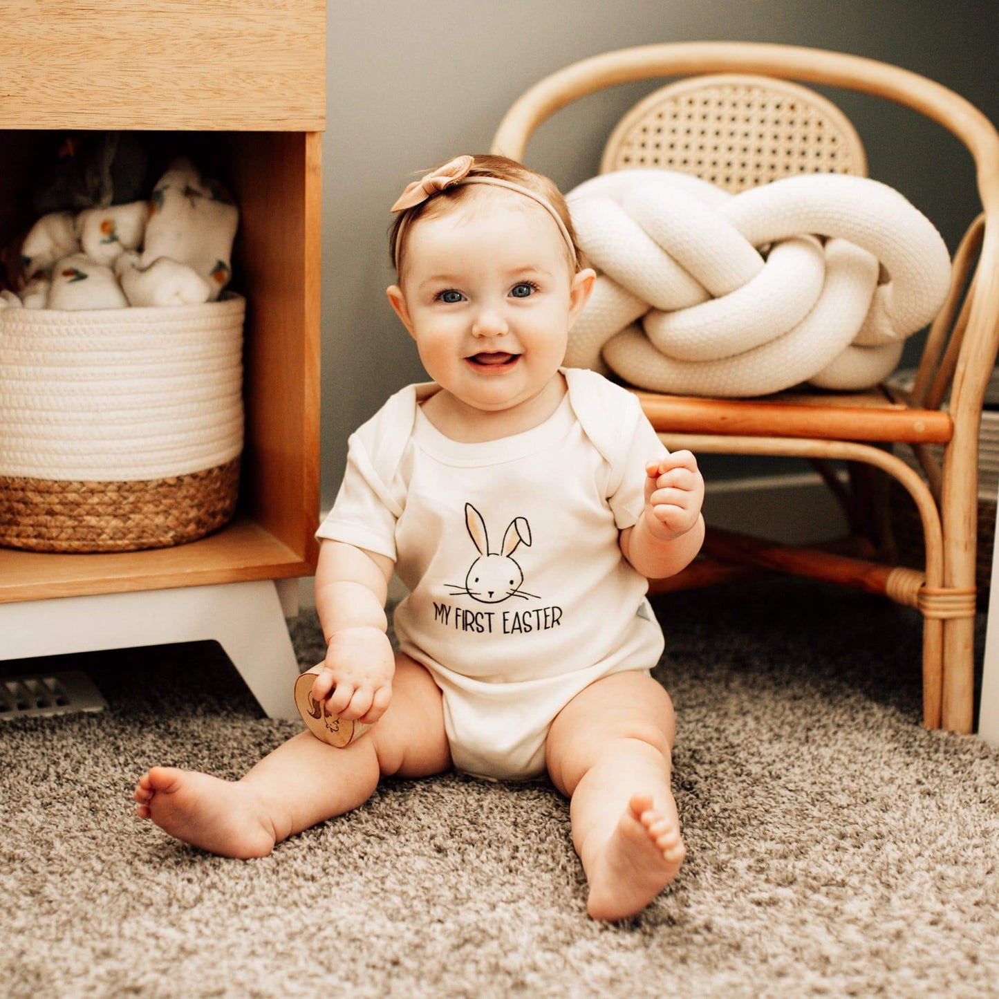 Organic Baby Graphic Bodysuit - My First Easter