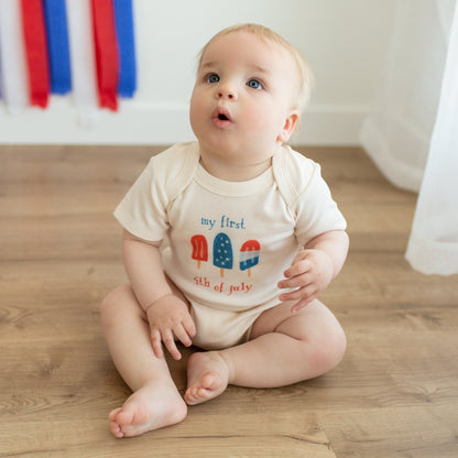 Organic Baby Graphic Bodysuit - Popsicles