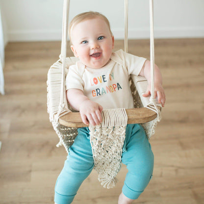 Organic Baby Graphic Bodysuit - Love My Grandpa