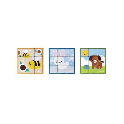 Wooden Animal Puzzle Cubes
