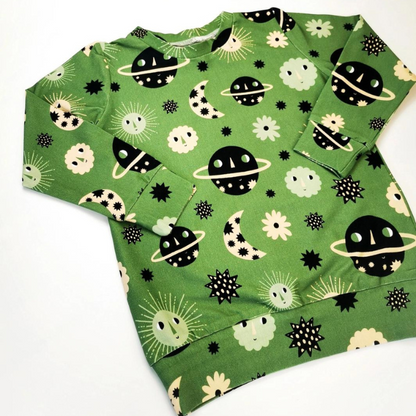 Organic Baby / Toddler Lightweight Sweater - Planets