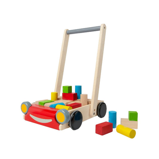 Wooden Toy Baby Walker w/ Blocks