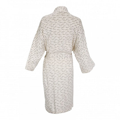 GOTS Certified Organic Cotton Robe - I Love You