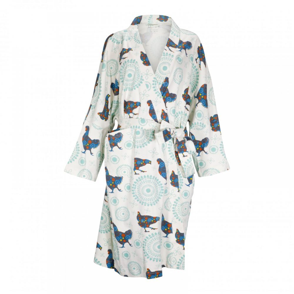 Women's Organic Robe - Boho Rooster