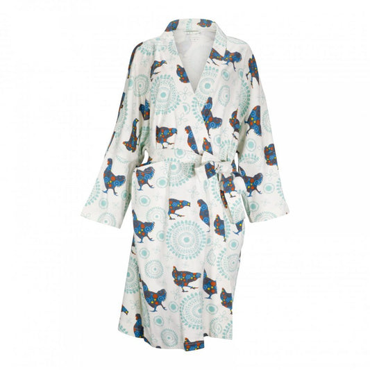 Women's Organic Robe - Boho Rooster