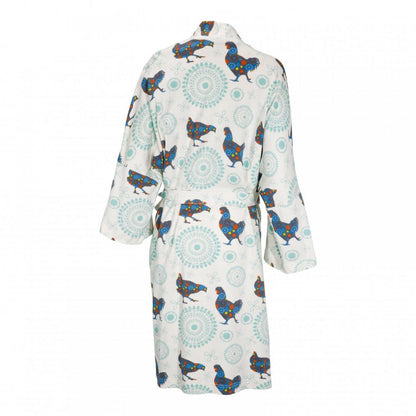 Women's Organic Robe - Boho Rooster