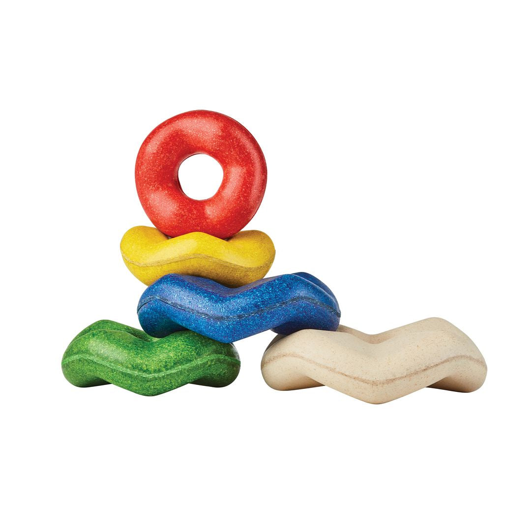 Wooden Toy Wave Stacker