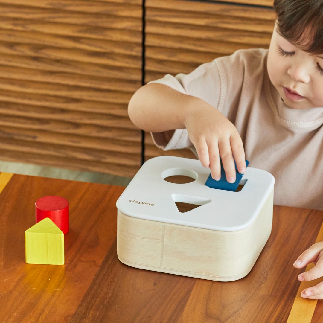 Wooden Toy Shape & Sort It Out Bin