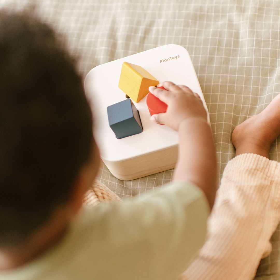 Wooden Toy Shape & Sort It Out Bin