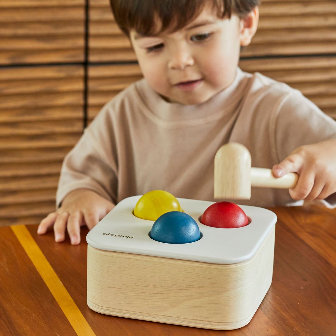 Wooden Toy Punch & Drop Bin