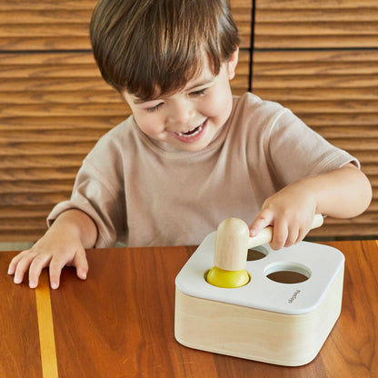Wooden Toy Punch & Drop Bin