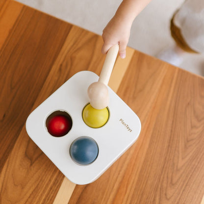 Wooden Toy Punch & Drop Bin