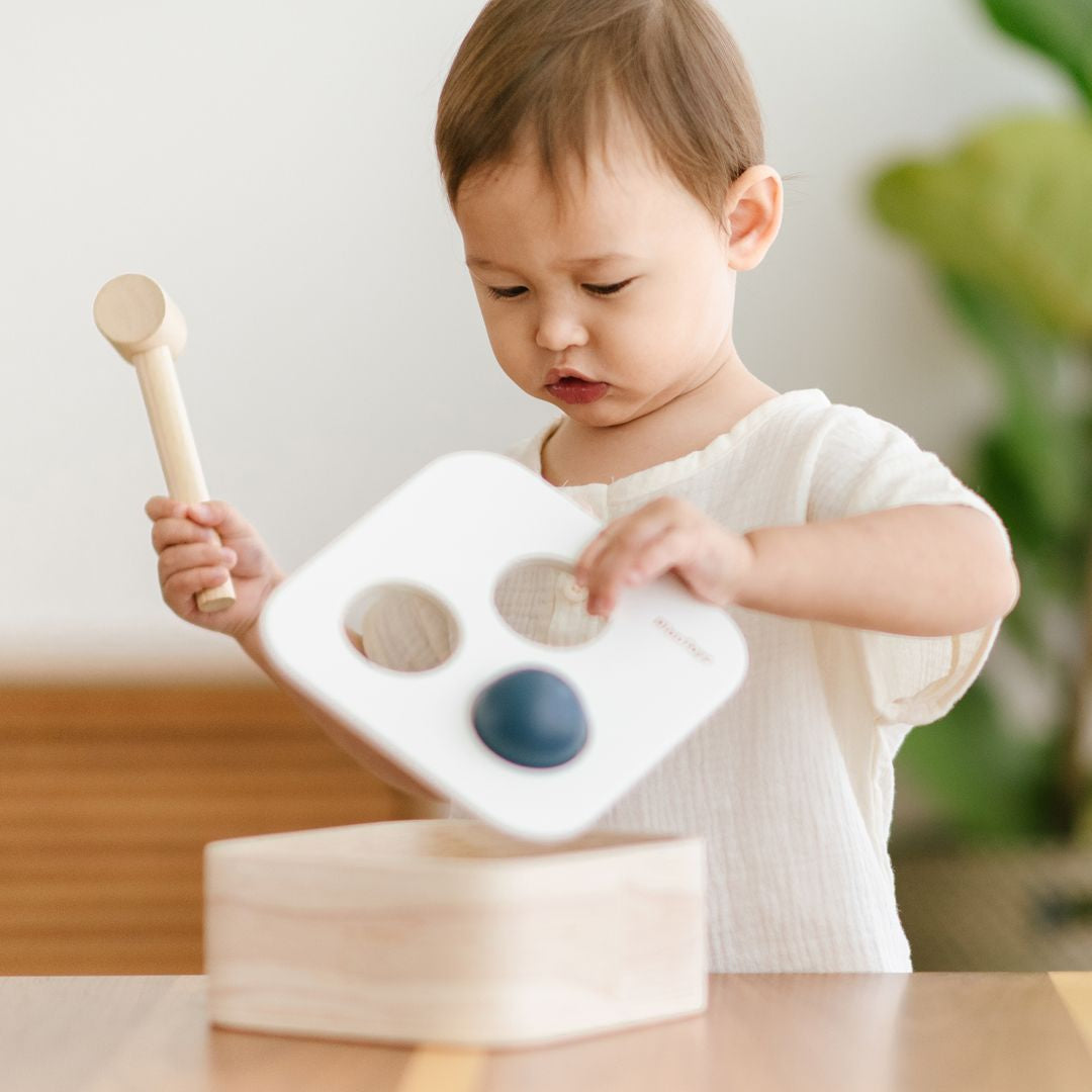 Wooden Toy Punch & Drop Bin
