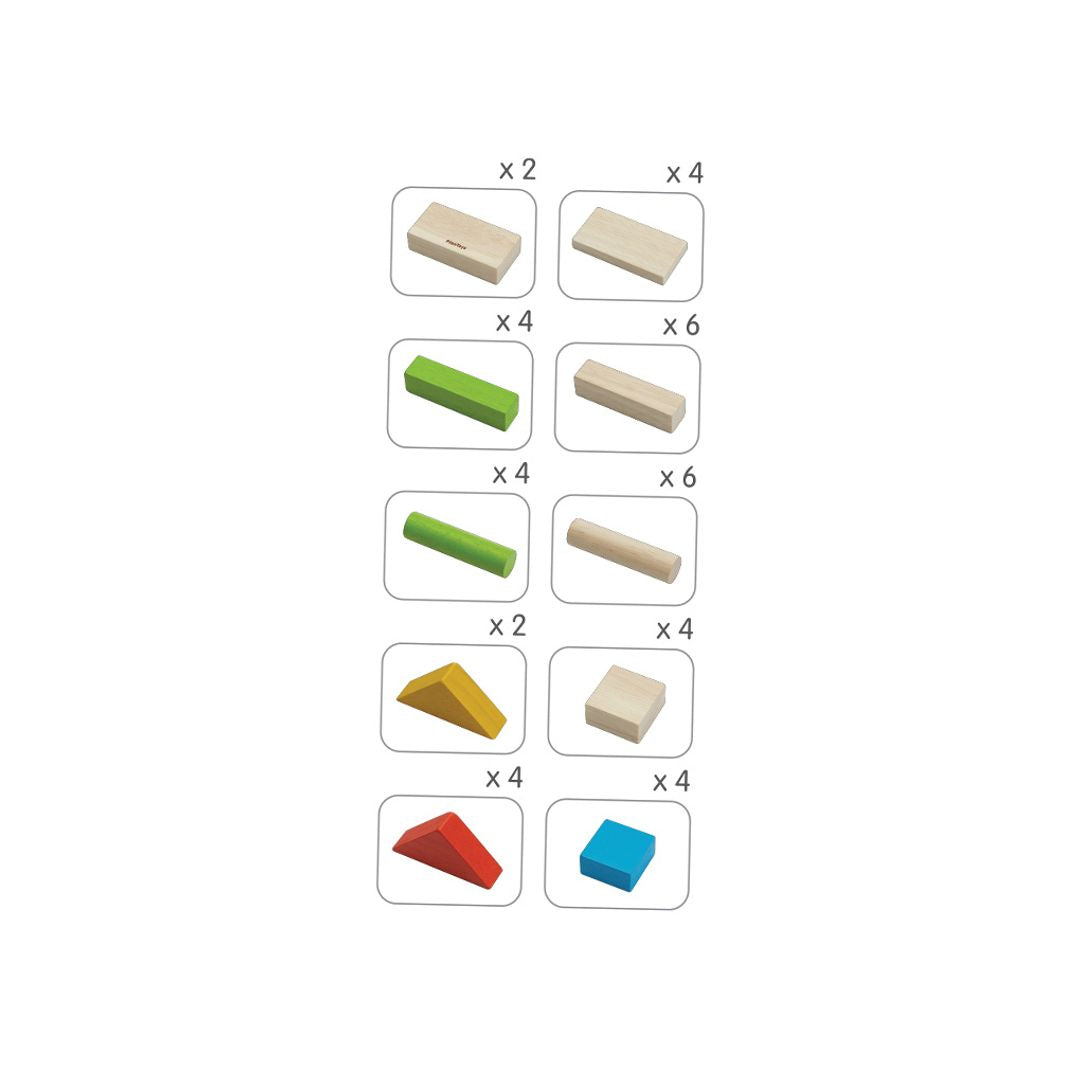 40-Piece Small Unit Wooden Blocks – Classic Set
